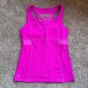 Athleta Hot Pink Racerback Workout Tank Top with Built in Bra